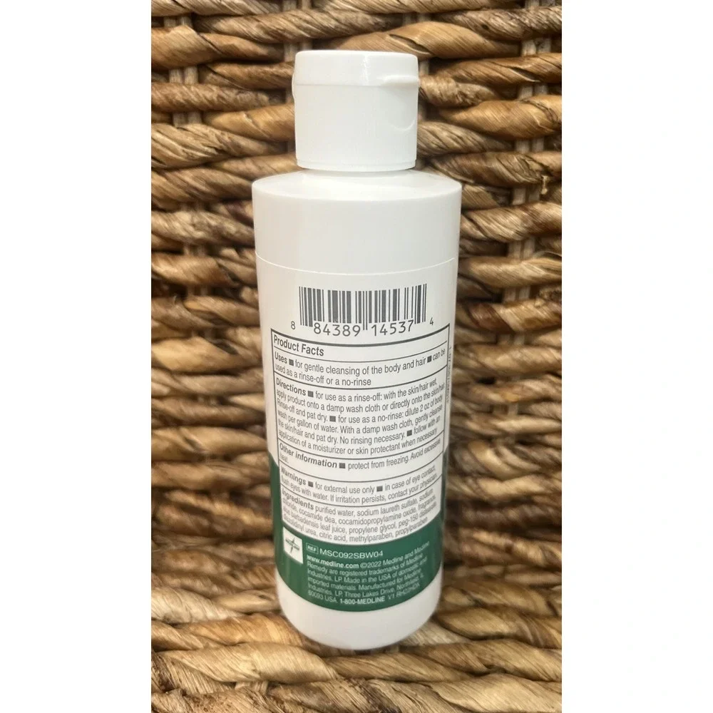 Medline Remedy Essentials Cleanse Shampoo & Body‎ Wash 4 fl oz Fresh Scent NEW